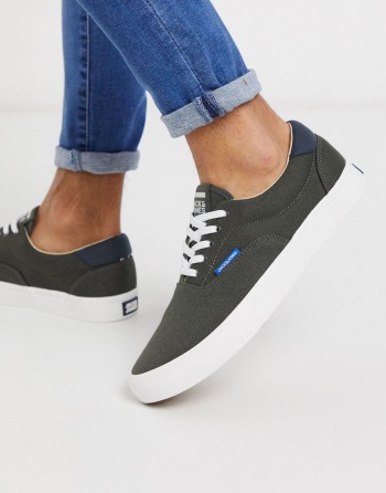 Jack & Jones Canvas Kaki Boja - Muške Tenisice | 54026SNUW